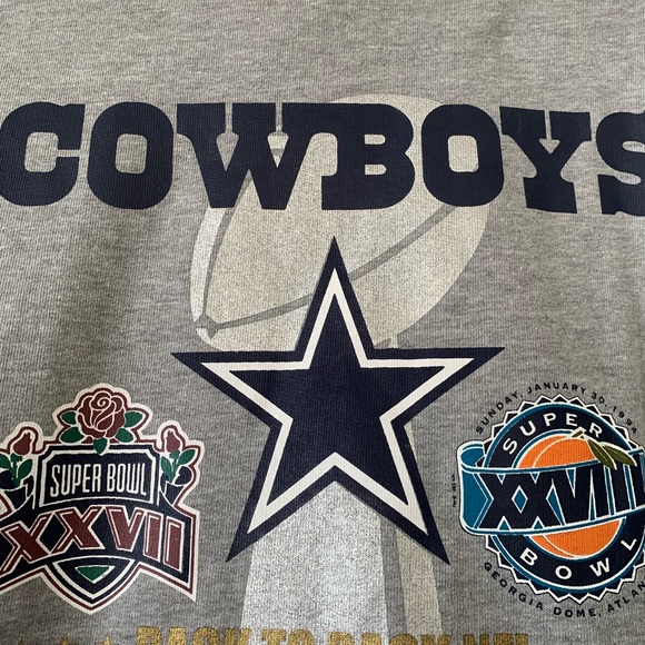 Mitchell & Ness Dallas Cowboys back to back crewneck size XL NWT - Picture 7 of 10